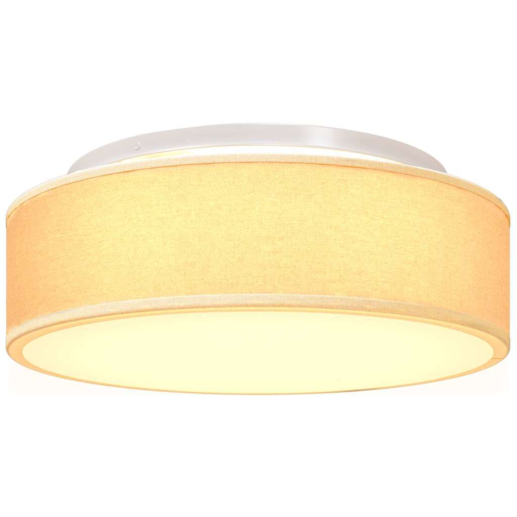 Lampă de tavă Alb 38 x 38 x 13,5 cm țesătură