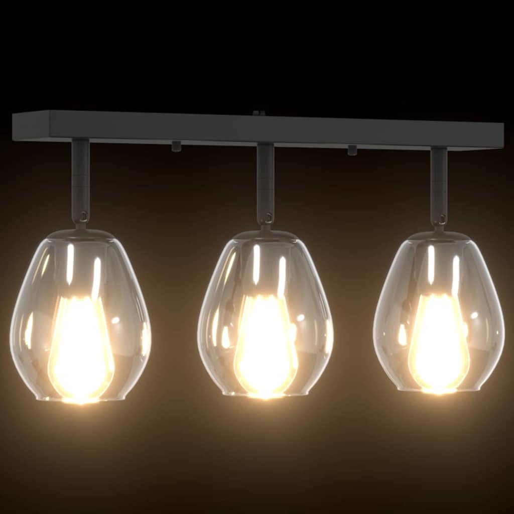 Spot de tavan Negru 54 x 13 x 26 cm Sticlă și Metal