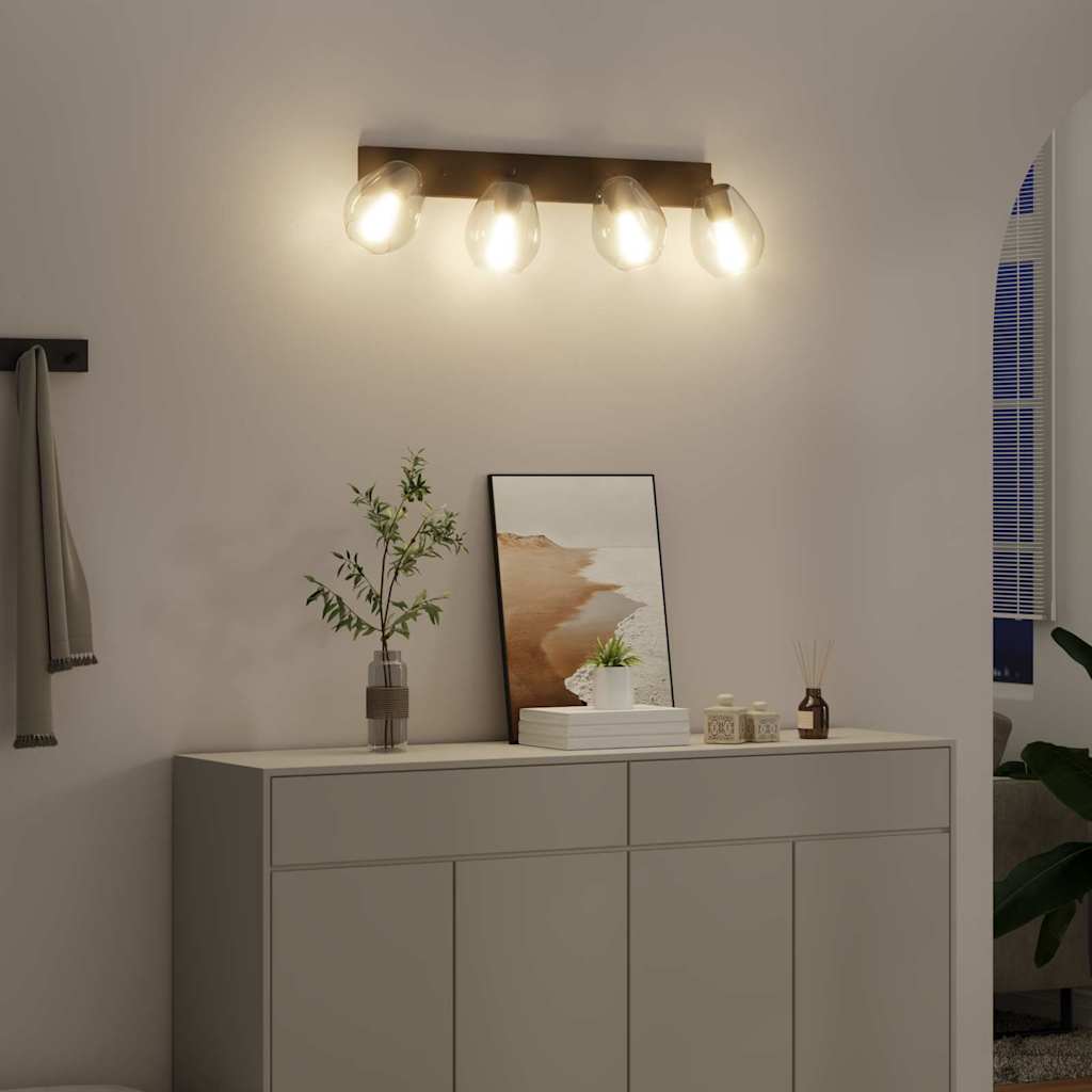 Spot de tavan Negru 73.5 x 13 x 26 cm Sticlă și Metal