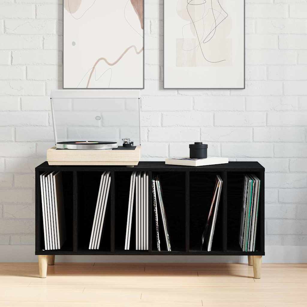 Dulap pentru discuri de vinil Stejar Negru 100 x 38 x 48 cm