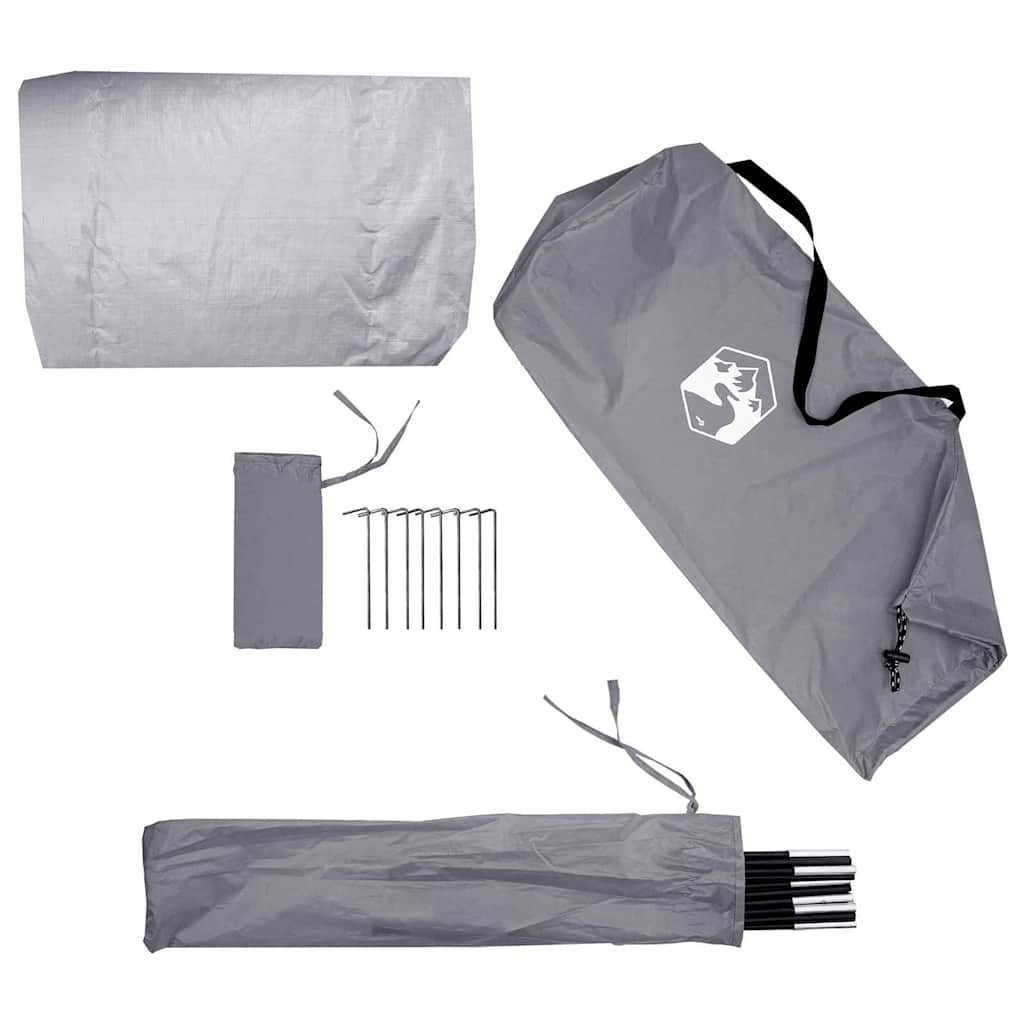 Cort pentru depozitare biciclete cu acoperiș Gri și Portocalie