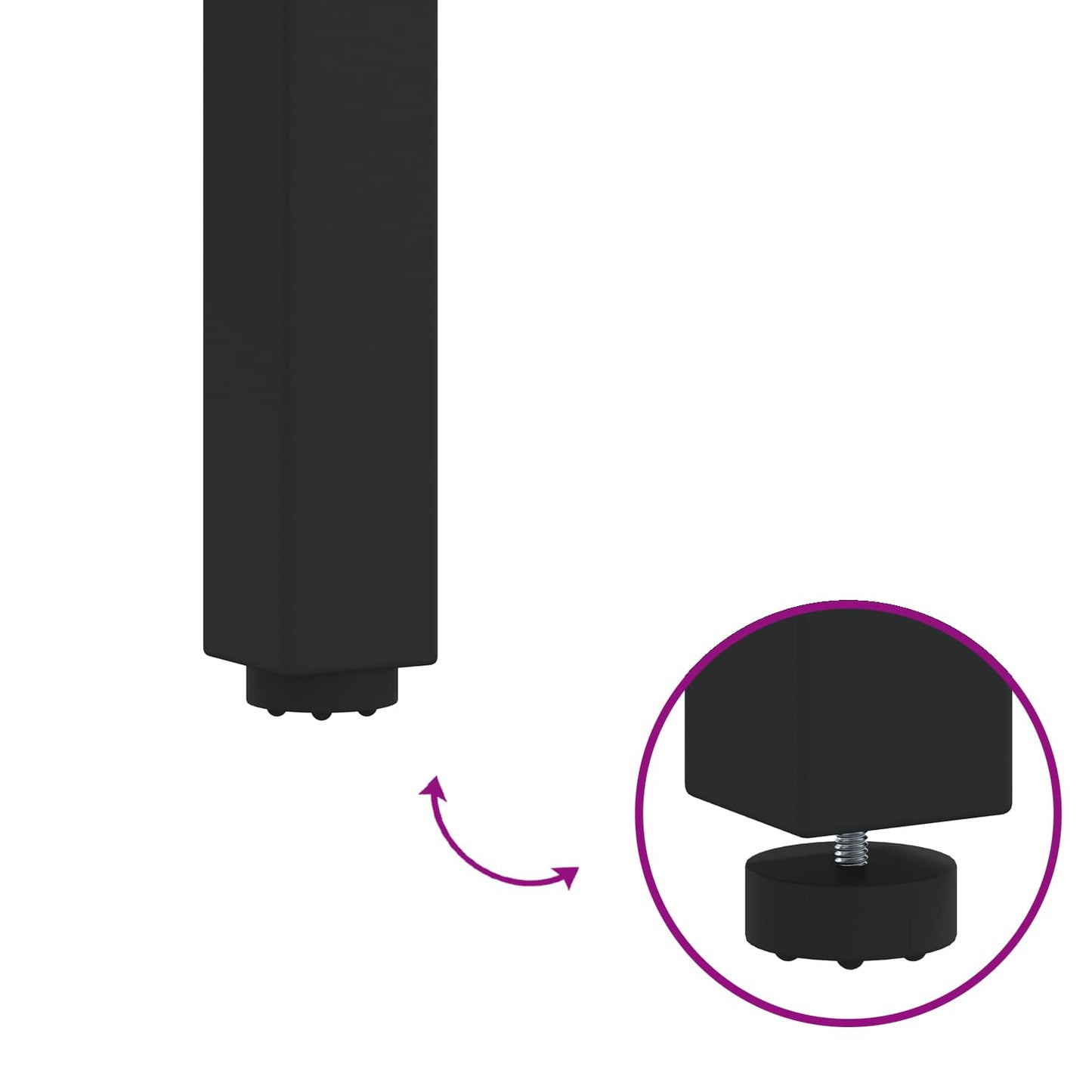 Mese de exterior Natural și negru 45 x 45 x 38 cm