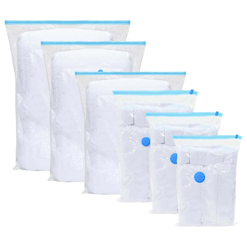 Pungi de stocare 50 pcs Transparent și Albastru 100 x 80 cm