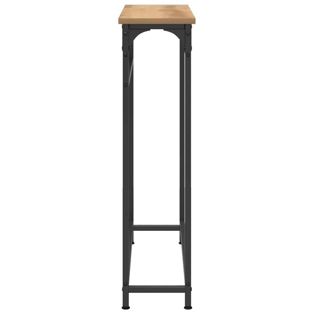 Masă de consolă cu raft Stejar Artizanal 75 x 19,5 x 75 cm