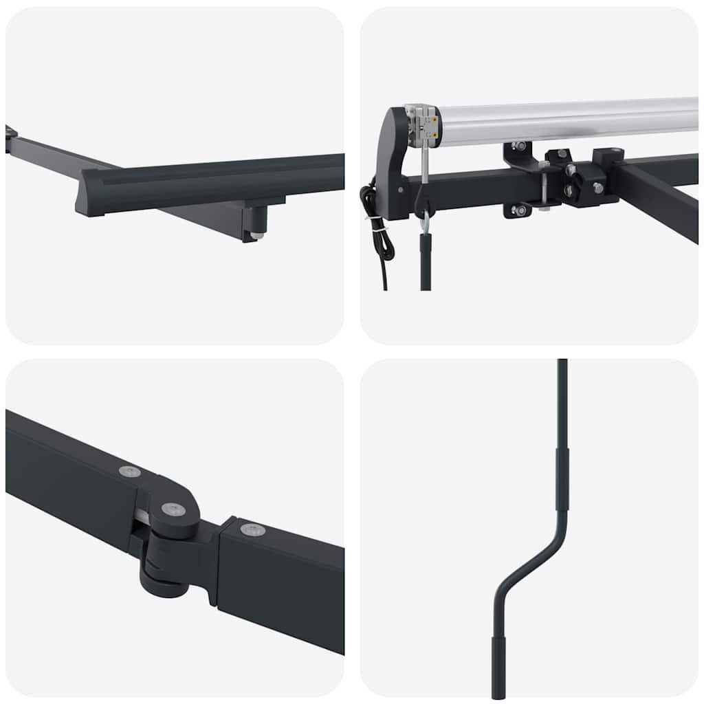 Cadru de copertină Antracit 2,5 x 2 m Metal