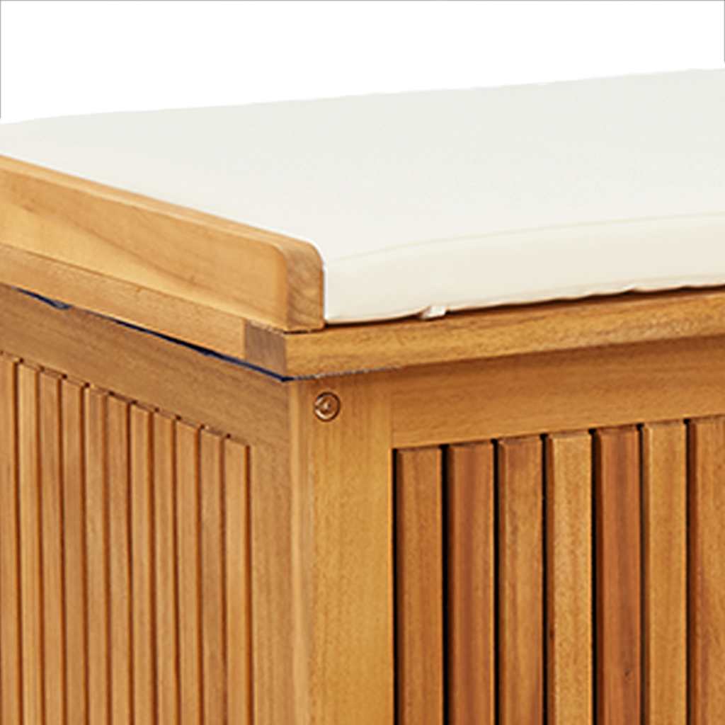 Cutie de perne de exterior 113x50x60,5 cm lemn masiv de salcâm