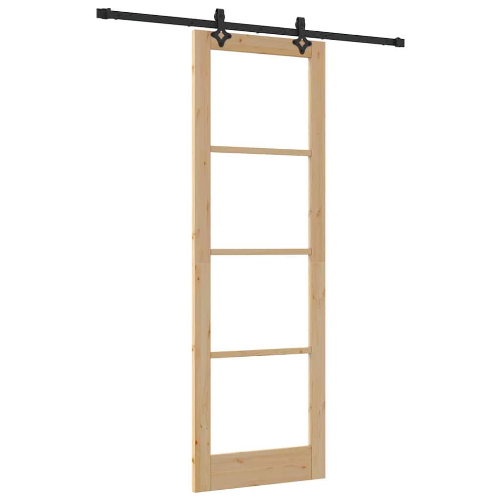 Ușă glisantă ORKDAL Natural și Negru 78 x 232 cm