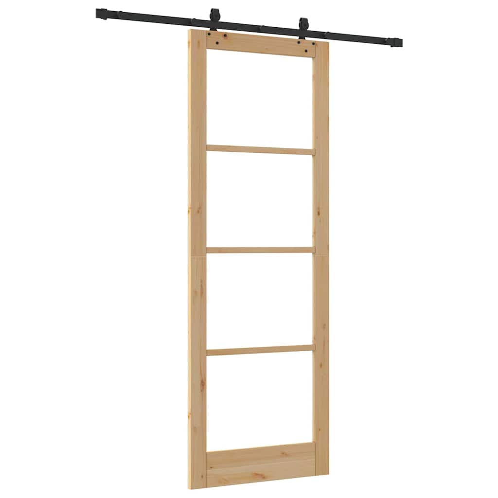 Ușă glisantă ORKDAL Natural și Negru 83 x 232 cm