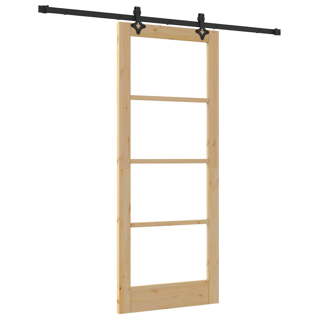 Ușă glisantă ORKDAL Natural și Negru 83 x 202 cm