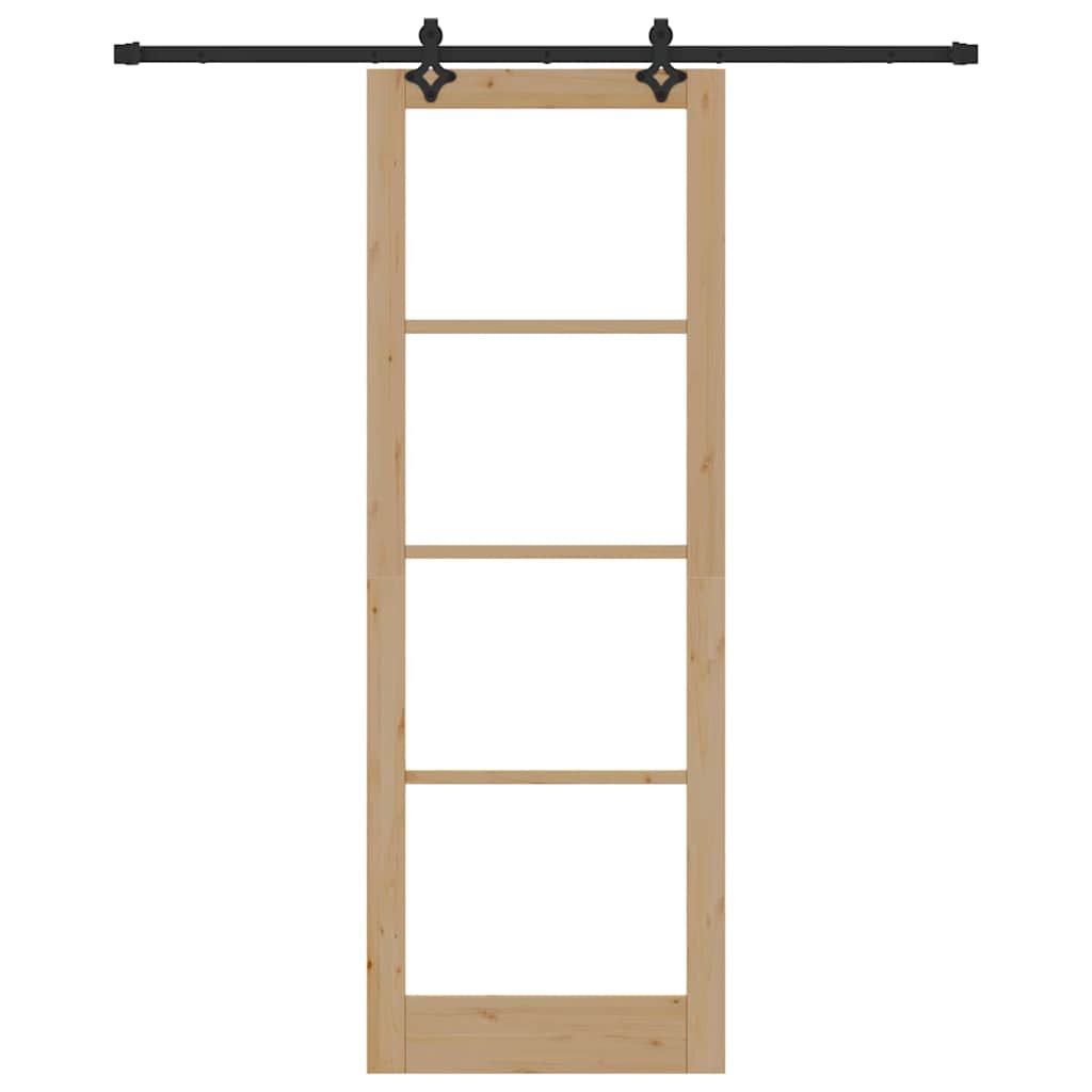 Ușă glisantă ORKDAL Natural și Negru 83 x 232 cm