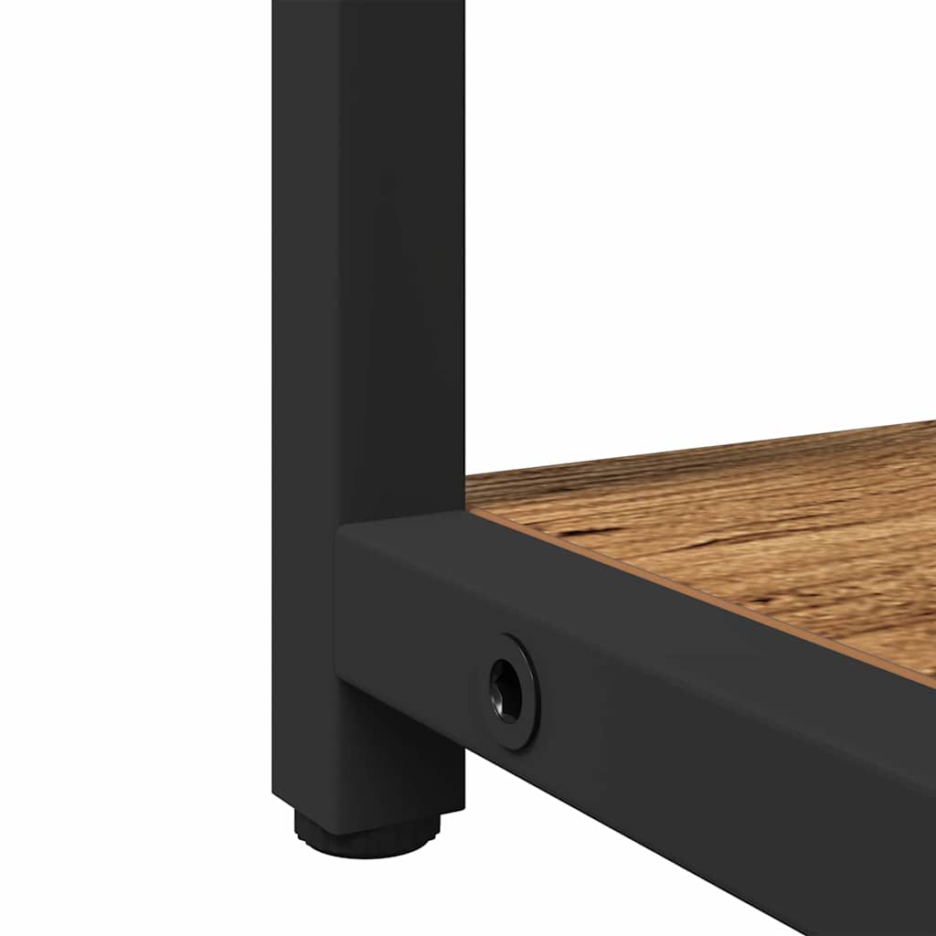 Set de mobilier pentru baie cu raft 2 pcs Maro Lemn compozit