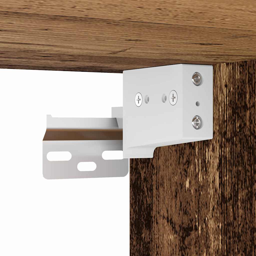 Set de mobilier pentru baie cu raft 3 pcs Maro Lemn compozit