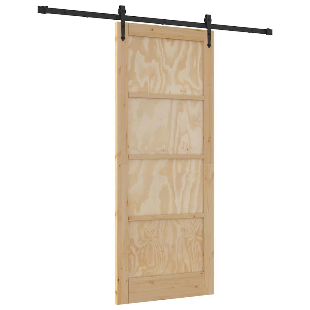 Ușă glisantă ORKDAL Natural și Negru 83 x 202 cm