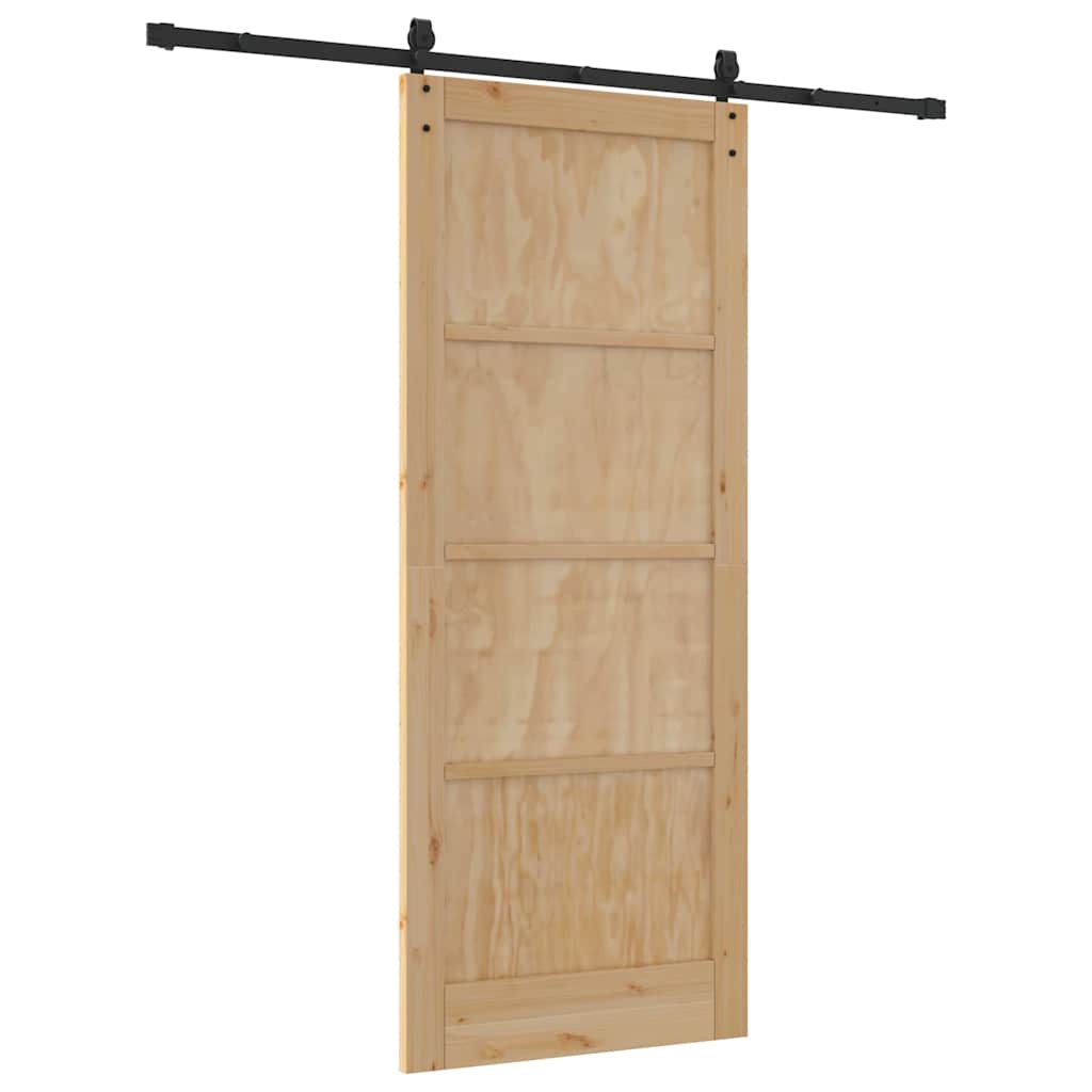 Ușă glisantă ORKDAL Natural și Negru 86 x 211 cm