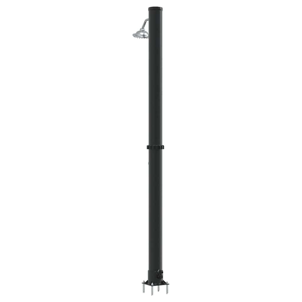 Duș Solar Extern Negru 217 cm PVC și Aluminiu