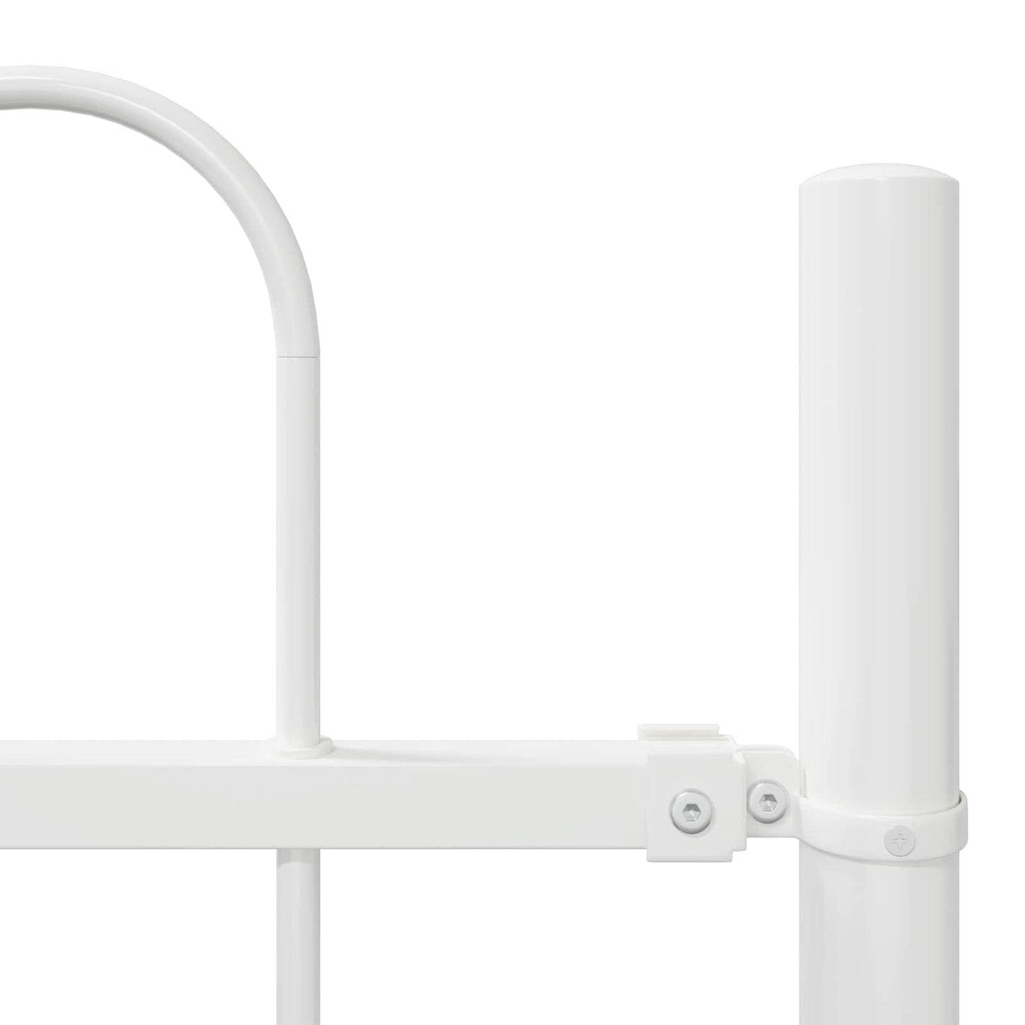 Gard de Grădină 3 pcs Alb 5,1 x 1 m Oțel acoperit cu pulbere