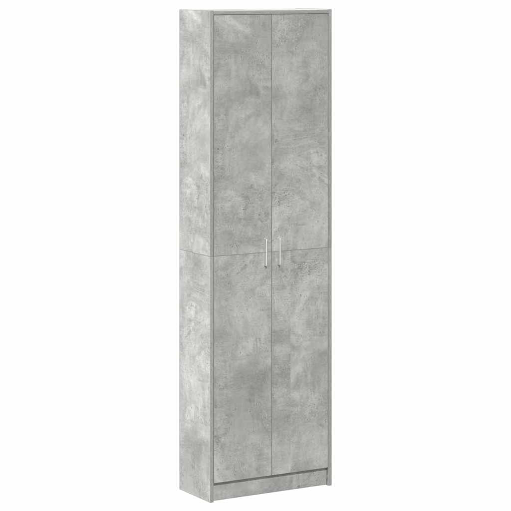 Dulap cu raft Gri din beton 55 x 25 x 189 cm Lemn compozit