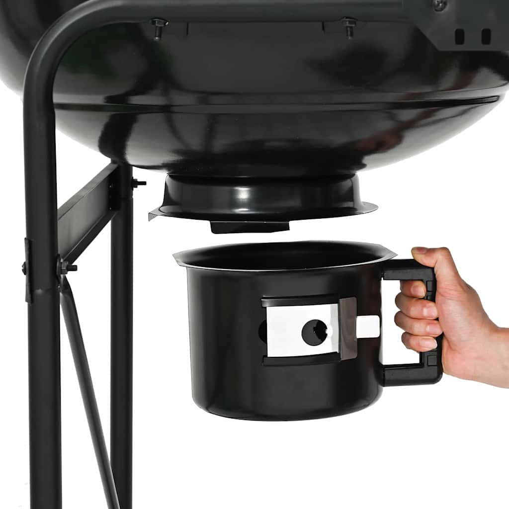 Grătar exterior cu roata Negru 96 x 72 x 113 cm Metal