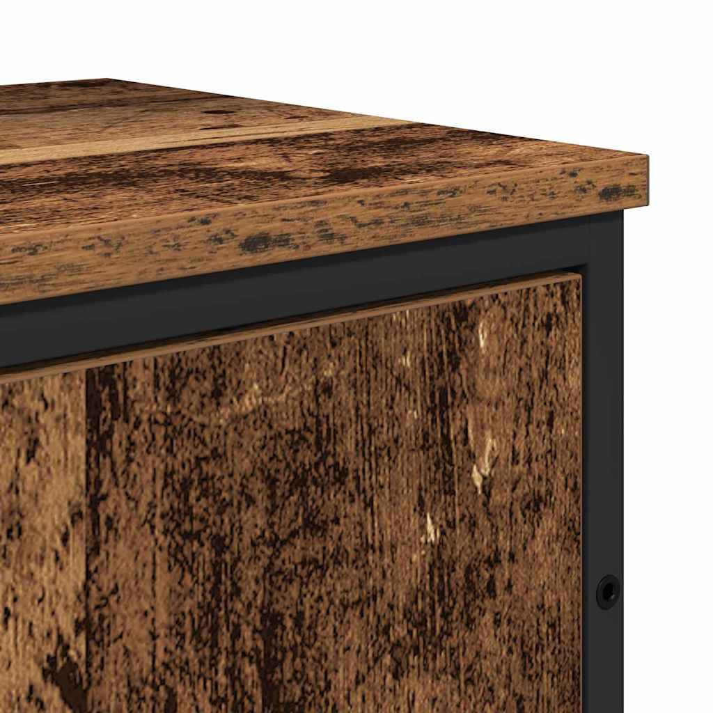 Set de mobilier pentru baie Pe perete 2 pcs Maro Lemn compozit