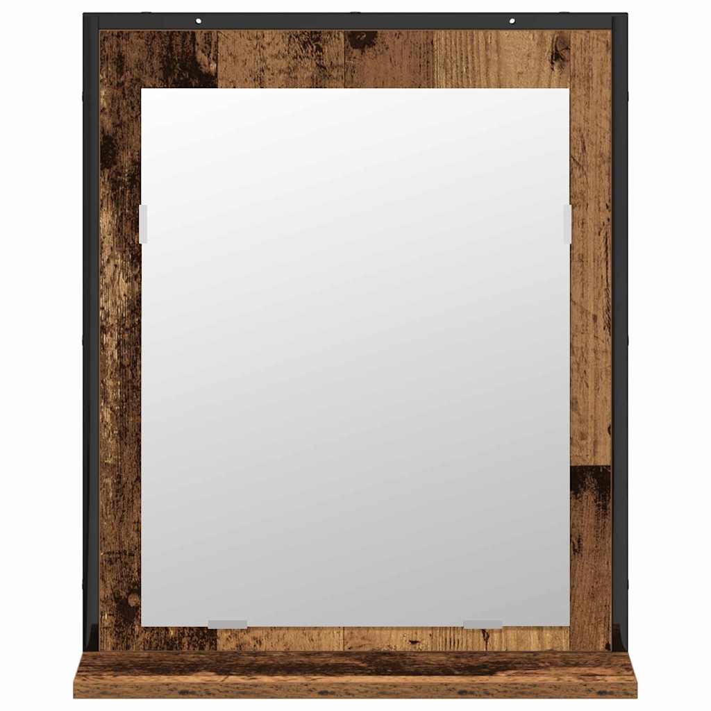 Set de mobilier pentru baie Pe perete 2 pcs Maro Lemn compozit