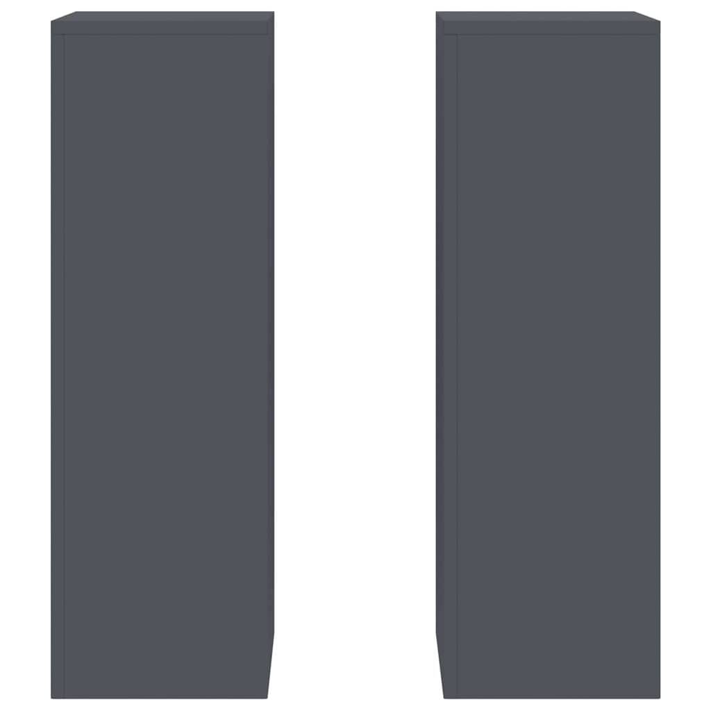 Suport pentru plante 2 pcs Antracit 24 x 24 x 75 cm Oțel