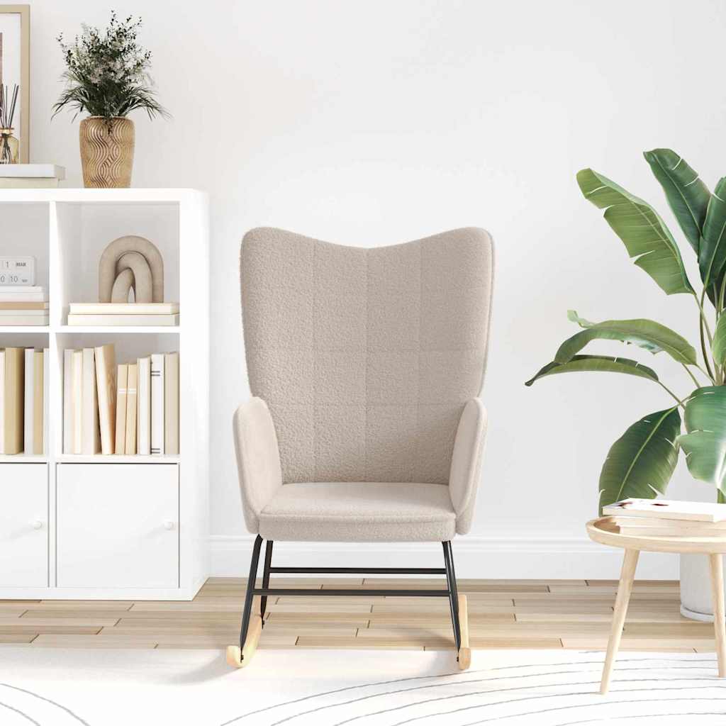 Scaun balansoar Gri deschis Țesătura Sherpa