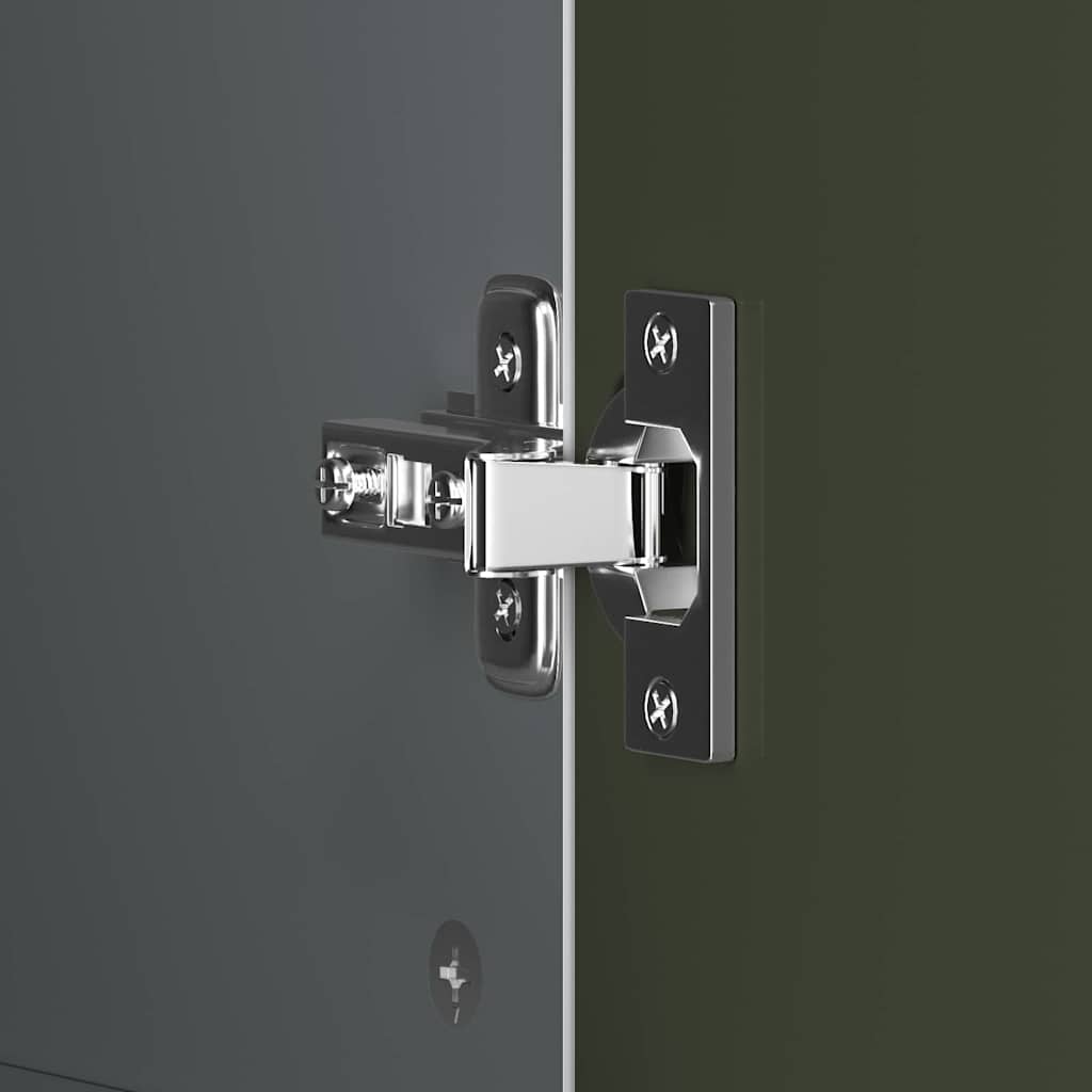 Dulap cu tablă de scris cu sertar Gri și alb Lemn compozit