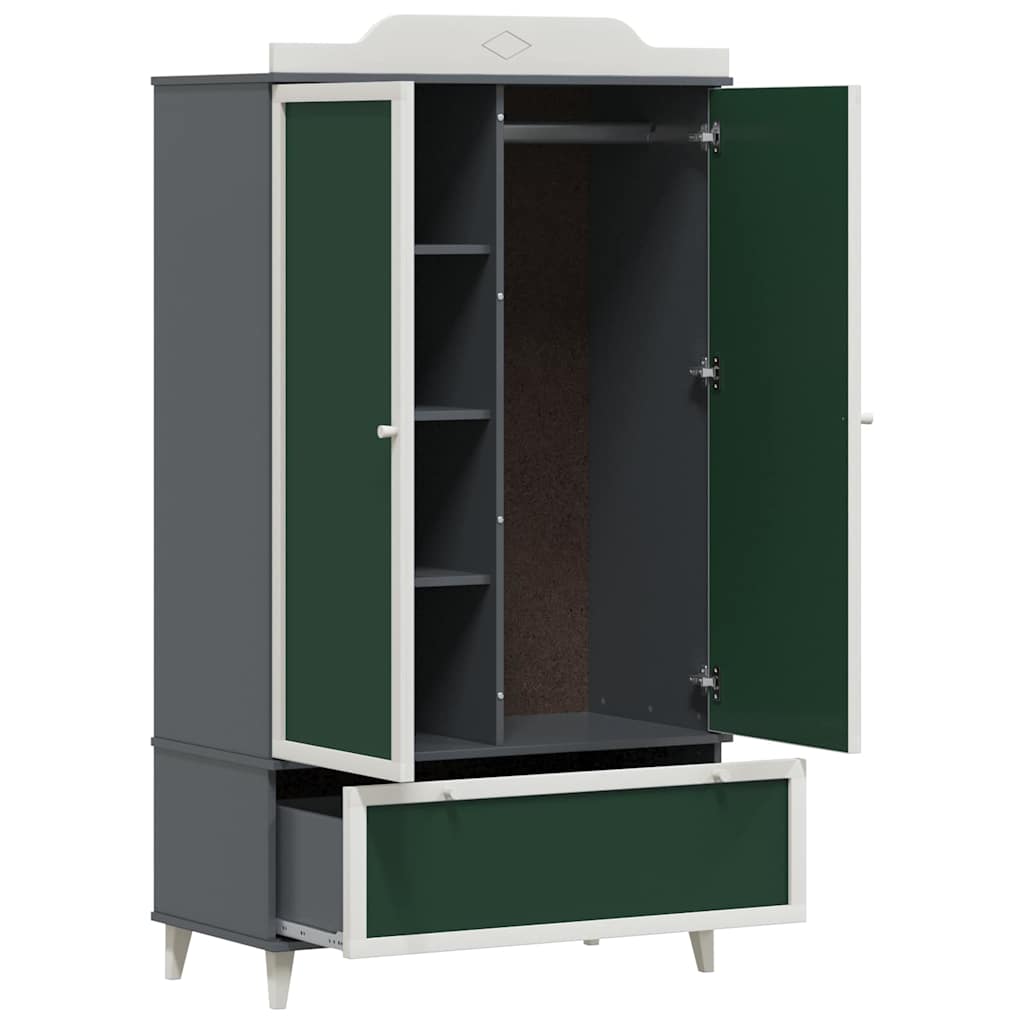 Dulap cu tablă de scris cu sertar Gri și alb Lemn compozit