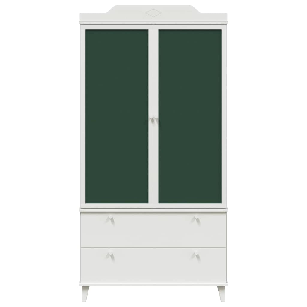 Dulap cu tablă de scris Alb 90 x 45 x 180 cm Lemn compozit