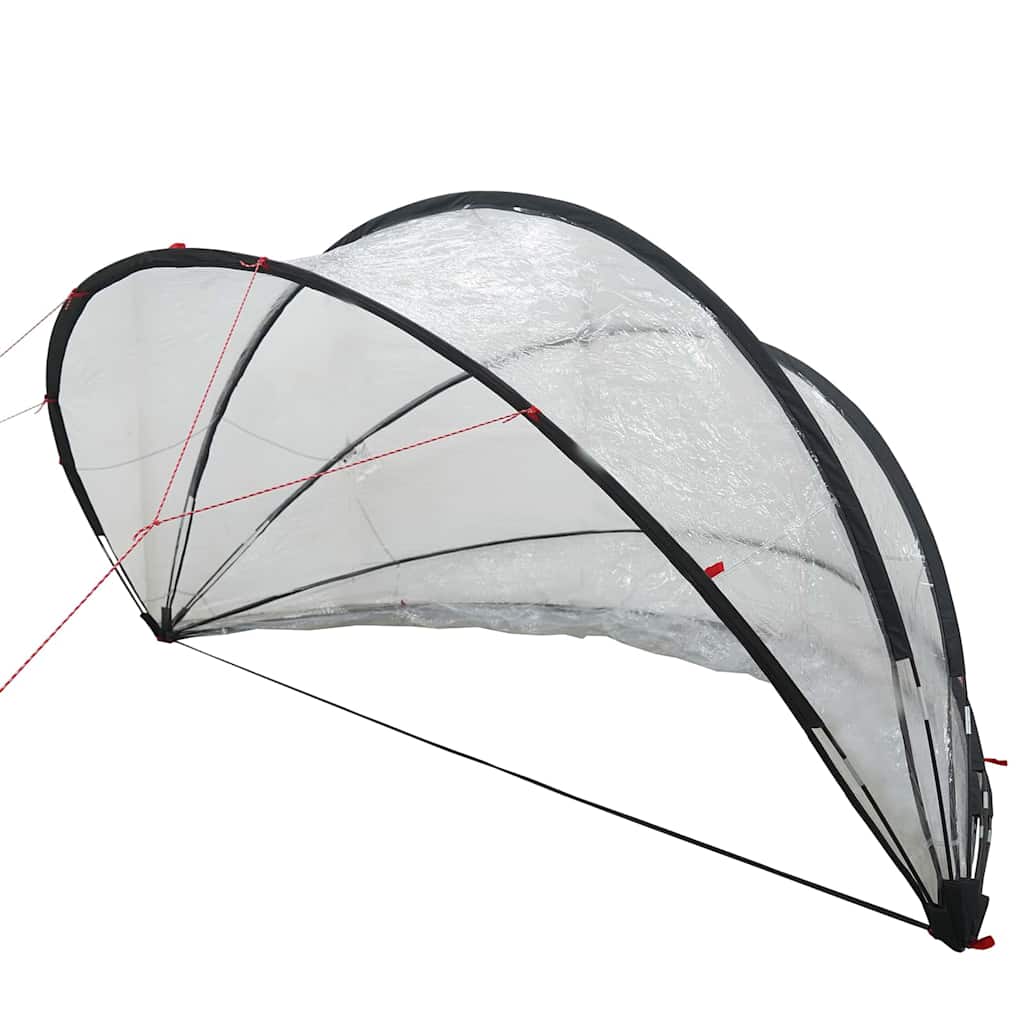 Dom pentru piscină Manual Transparent 405 x 405 x 192 cm PVC