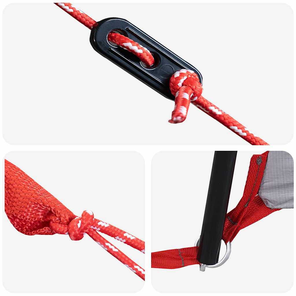 Cort Teepee pentru 8 Persoane cu acoperiș Gri și Portocalie