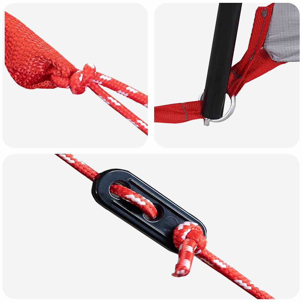 Cort Teepee pentru 5 Persoane cu acoperiș Gri și Portocalie