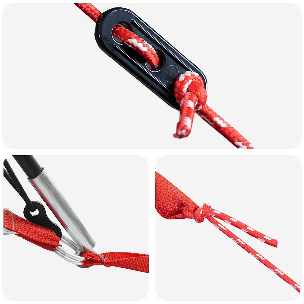 Cort tunel pentru 4 persoane cu acoperiș Gri și Portocalie