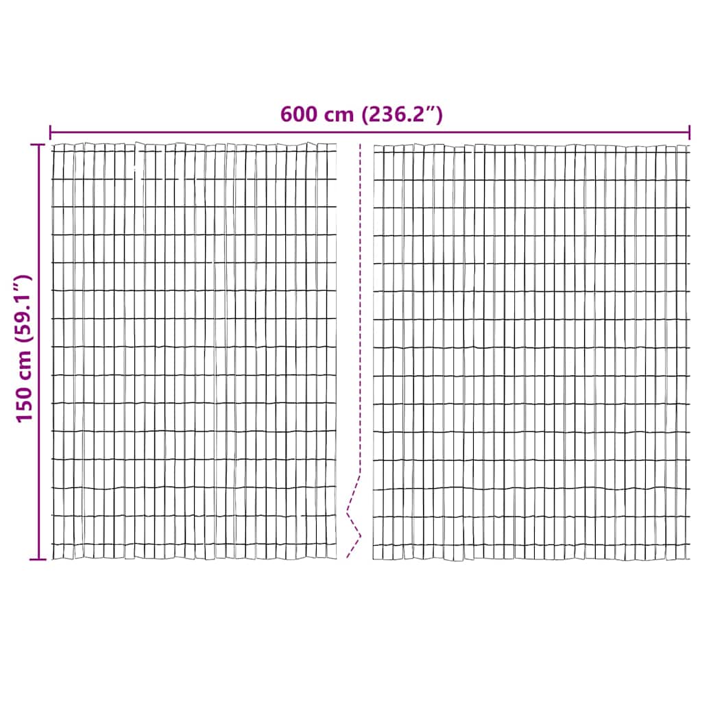 Gard din scoarță de copac Maro 600 x 150 cm Cortex