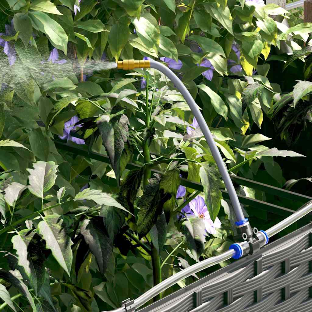 Vază pentru Grădină 4 pcs Negru Oțel