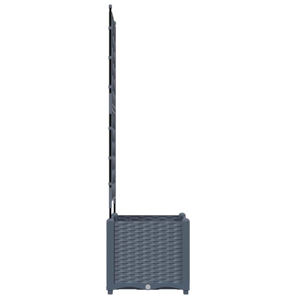 Vază pentru Grădină Gri Deschis 40 x 40 x 143 cm Oțel