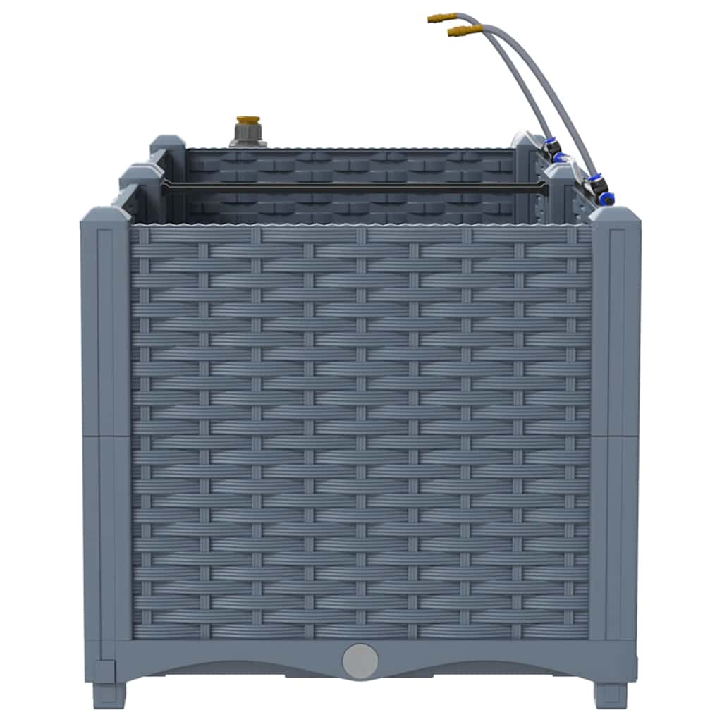 Vază pentru Grădină 2 pcs Gri Deschis Oțel