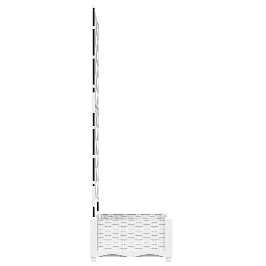 Vază pentru Grădină Alb 40 x 40 x 125,5 cm Oțel