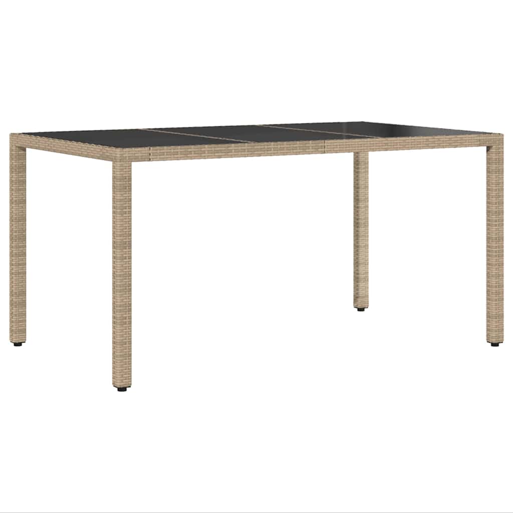 Set de masă pentru grădină 5 pcs Bej poliratan