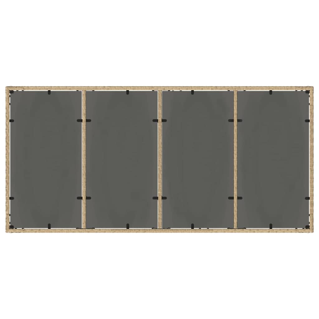 Set de masă pentru grădină 7 pcs Bej poliratan