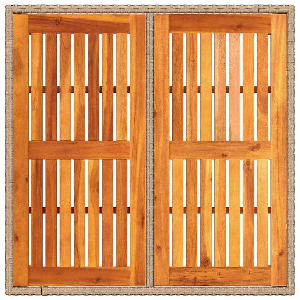 Set de masă pentru grădină 5 pcs Bej poliratan