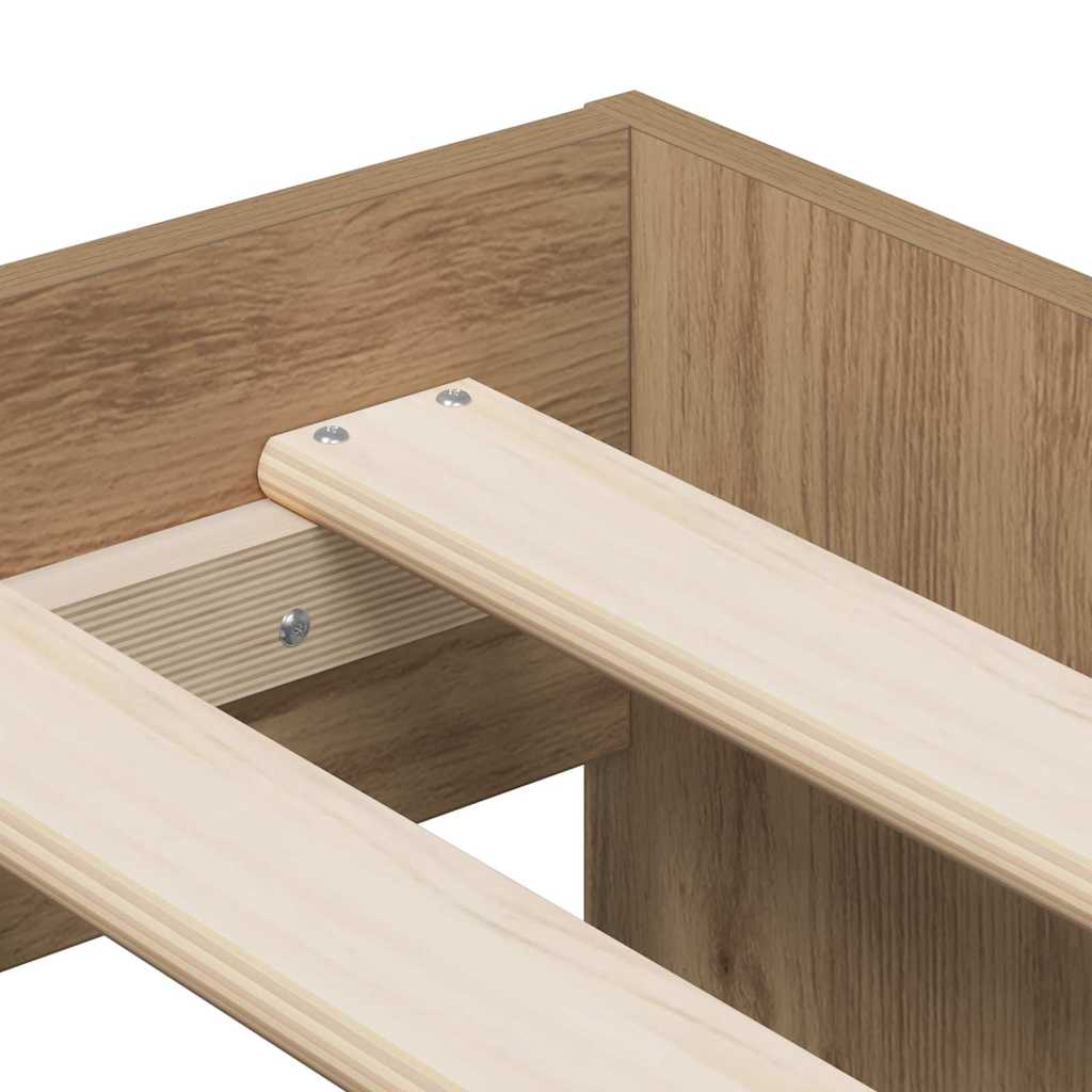 Cadru de pat Stejar Artizanal 90 x 200 cm Lemn compozit