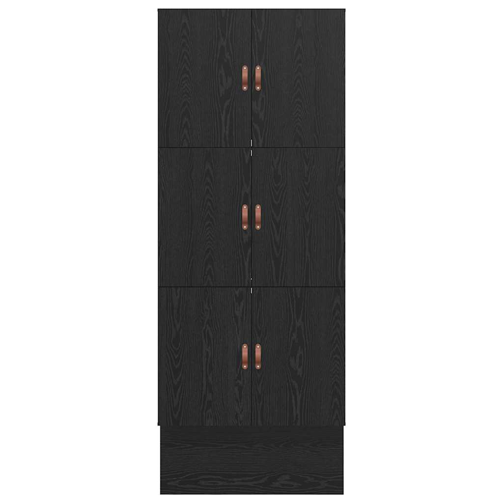 Cadru de pat cu depozitare Stejar Negru 80 cm Lemn compozit