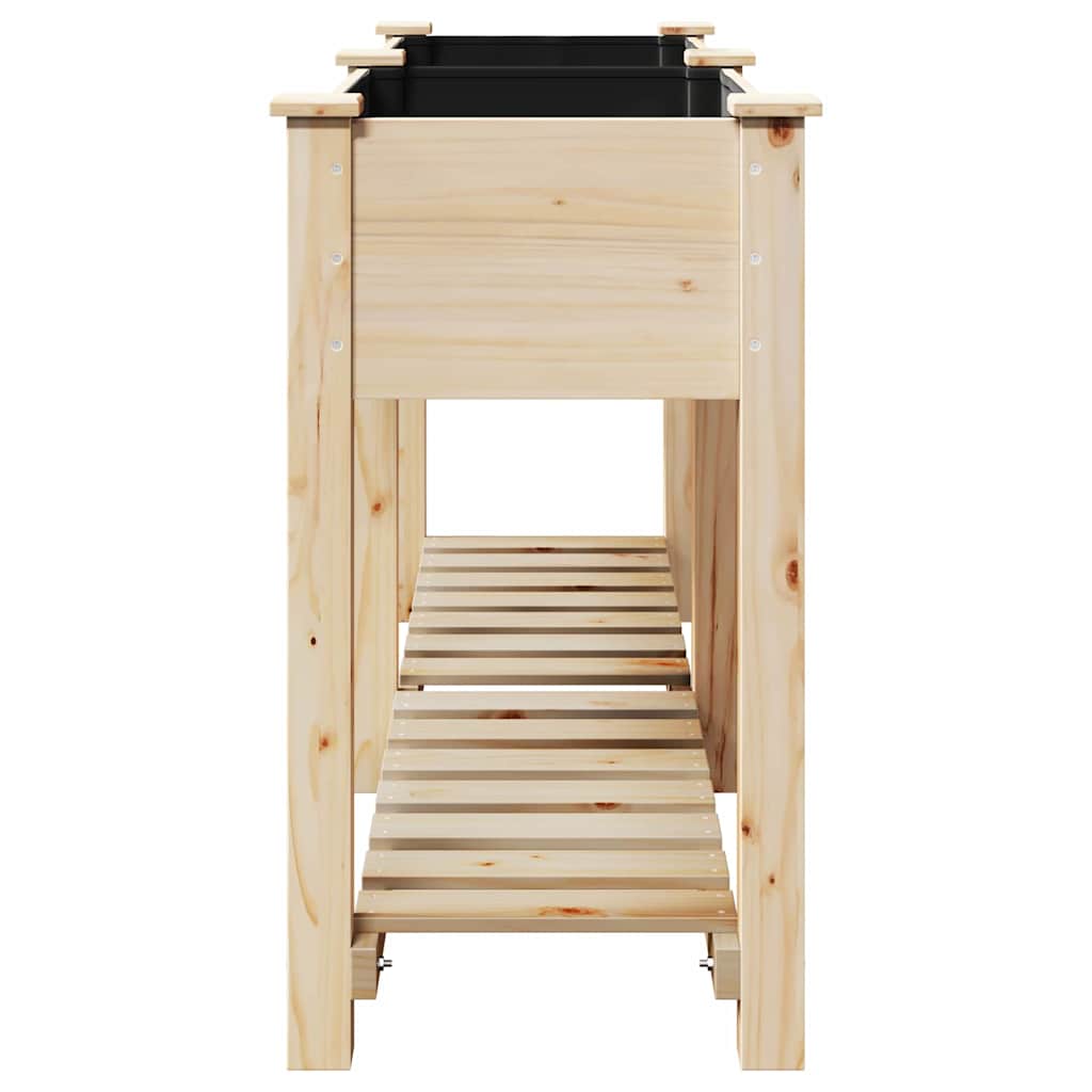 Vază pentru Grădină Bej 161 x 43 x 76,5 cm Lemn de Brad Solid