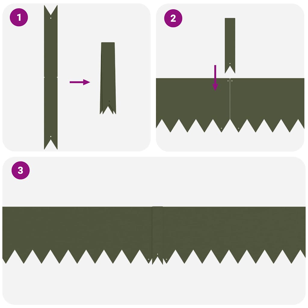 Margine pentru gazon 50 pcs Verde măsliniu 100 x 0.05 x 20 cm