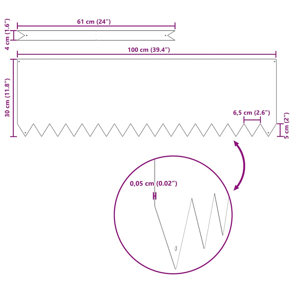Margine pentru gazon 30 pcs Verde măsliniu 100 x 0.05 x 20 cm