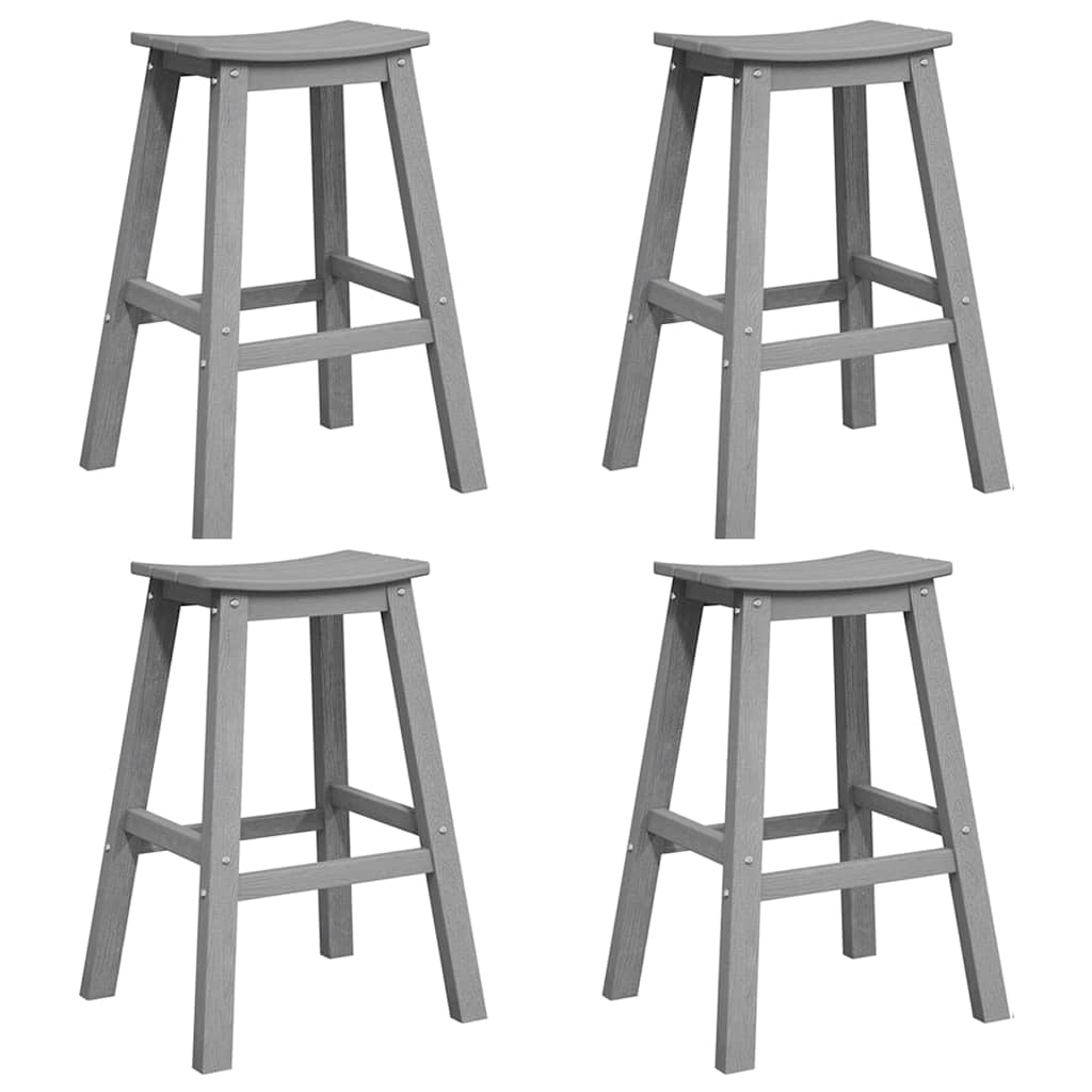 Set bar de grădină 4 pcs Gri deschis HDPE