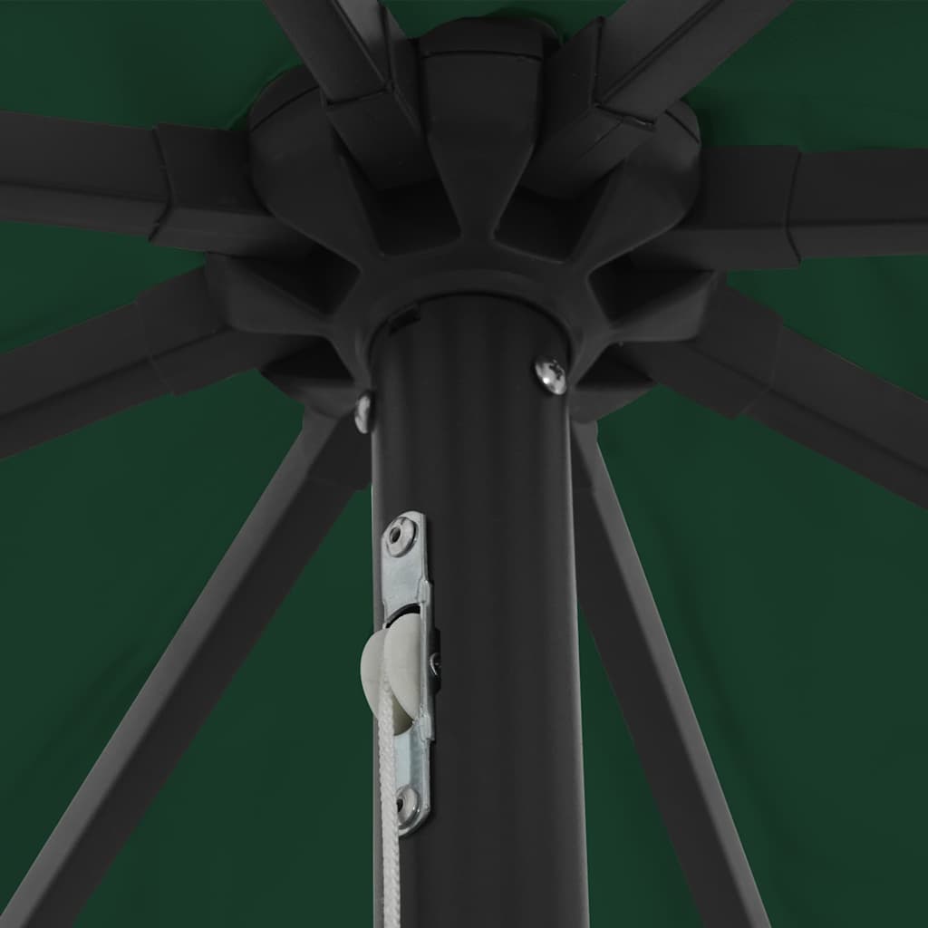 Parasol de Grădină Verde 395 x 395 x 245 cm Poliester