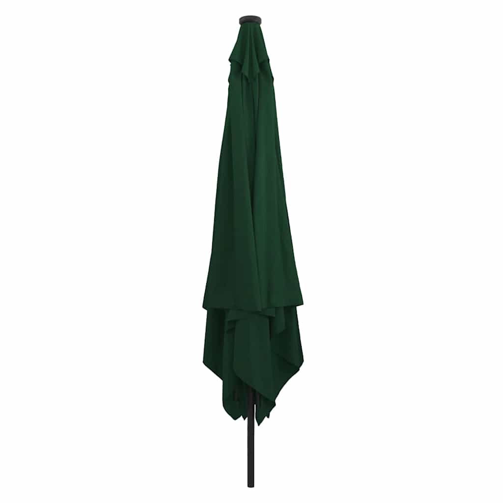 Parasol de Grădină Verde 295 x 295 x 245 cm Poliester și oțel