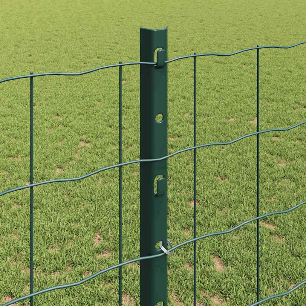 Gard cu Stâlp Verde 1,2 x 10 m Oțel